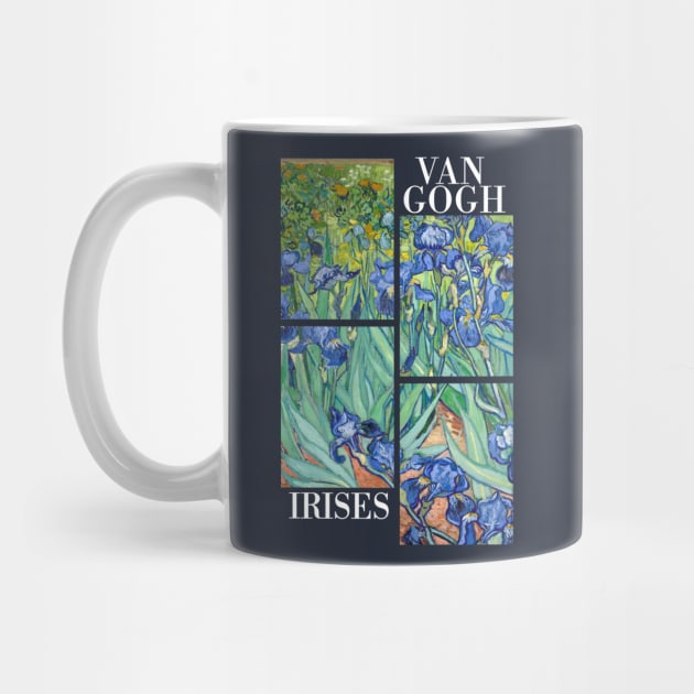 Van Gogh Irises Stylised by Vincent Van Gogh T-Shirts